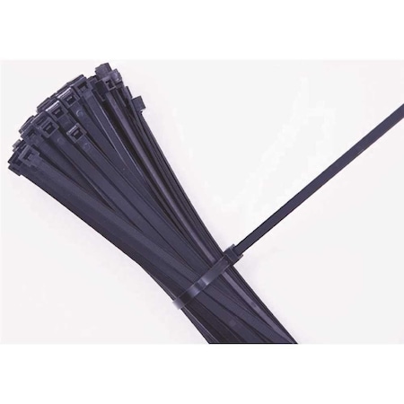 Commercial Electric Cable Tie, 11 in L, Black, Nylon 6/6, 50 lb Strength B11S0C